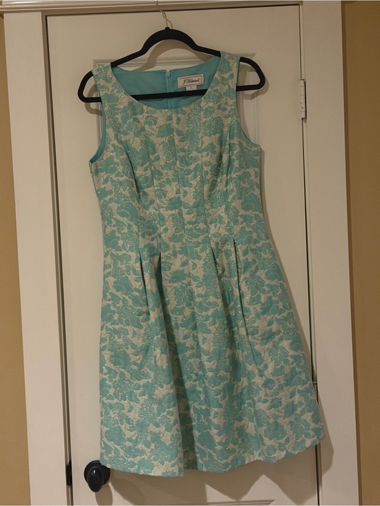 J Howard Dresses & Skirts - J. R. Florent Sleeveless Aqua Floral A-Line Dress
